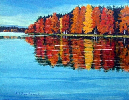 Elk Lake Gold, 24x30 inches